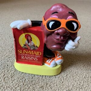 Vintage 80s California Raisins Sun Maid Collectible Piggy Coin Bank Retro 1987